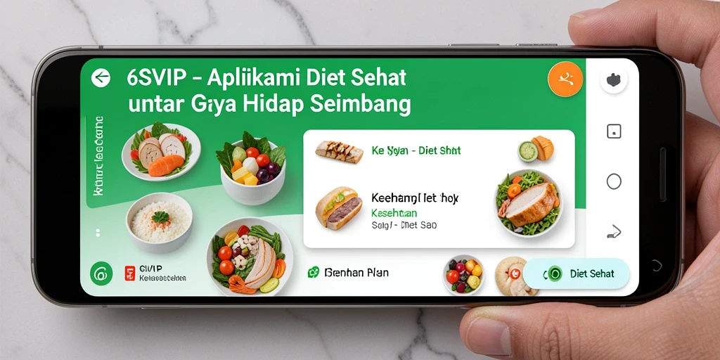 Tampilan utama 6SVIP dengan fitur-fitur Diet Sehat.
