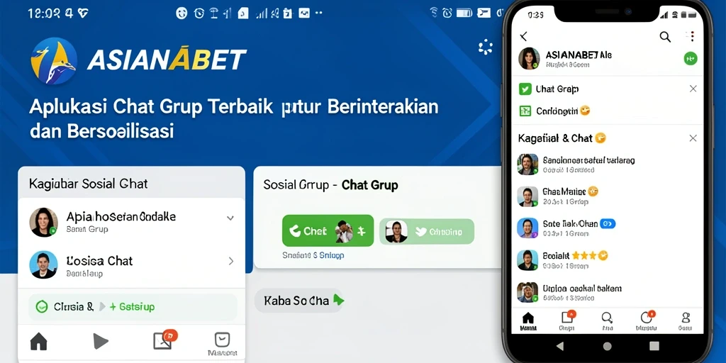 Tampilan antarmuka utama ASIANABET dengan fitur Chat Grup yang menarik.