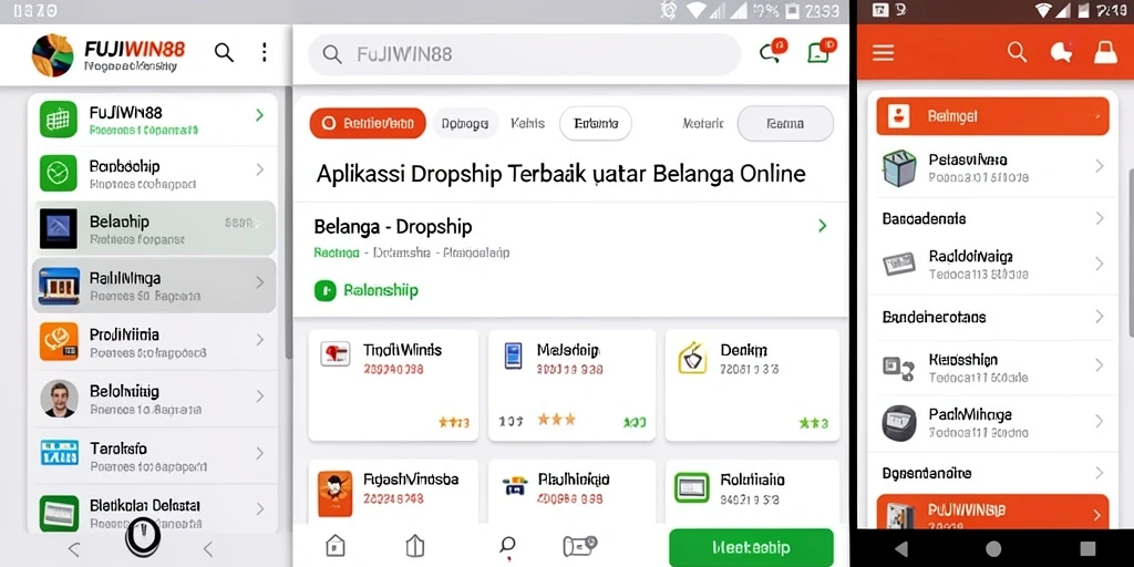 Antarmuka FUJIWIN88 menampilkan fungsi belanja yang user-friendly.