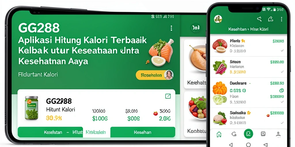 Antarmuka GG288 yang menarik dan fungsional untuk menghitung kalori.