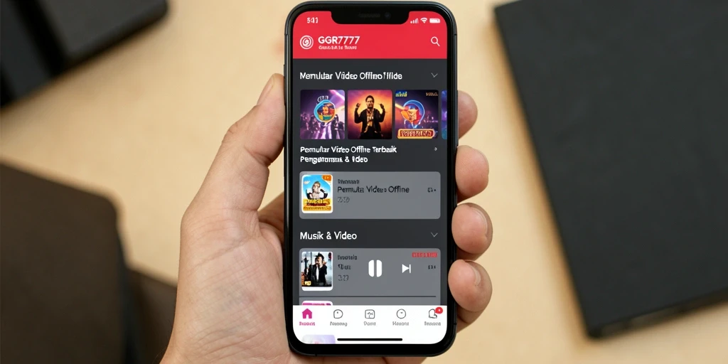 Antarmuka GGR7777 yang menyerupai pemutar video profesional.