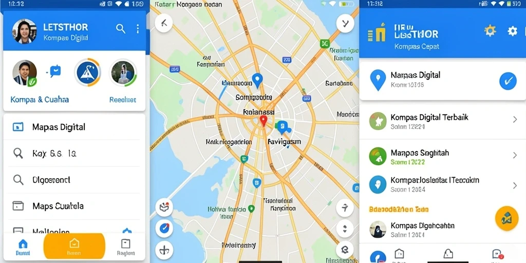 Antarmuka LETSTHOR yang sederhana dan fungsional untuk navigasi digital.