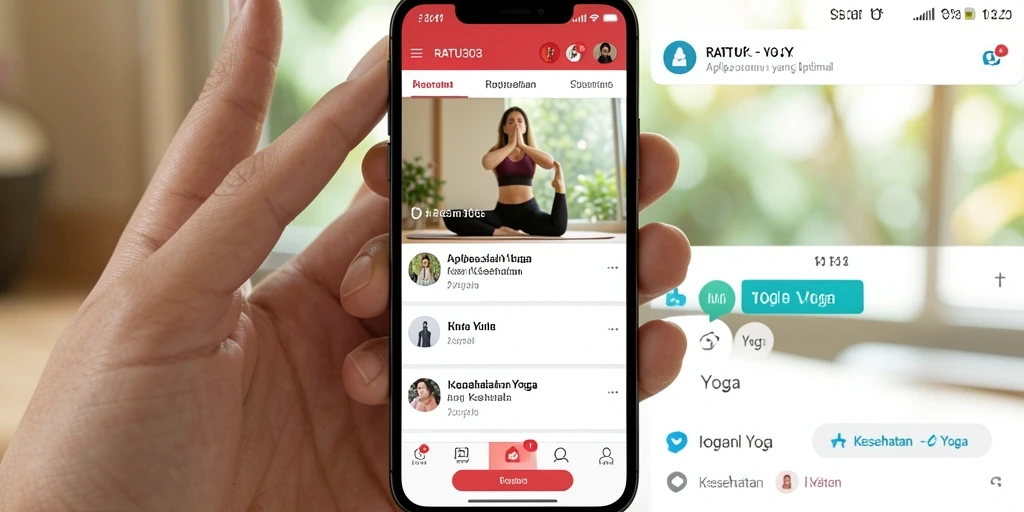 Tampilan antarmuka aplikasi Yoga yang mudah digunakan dan menarik.