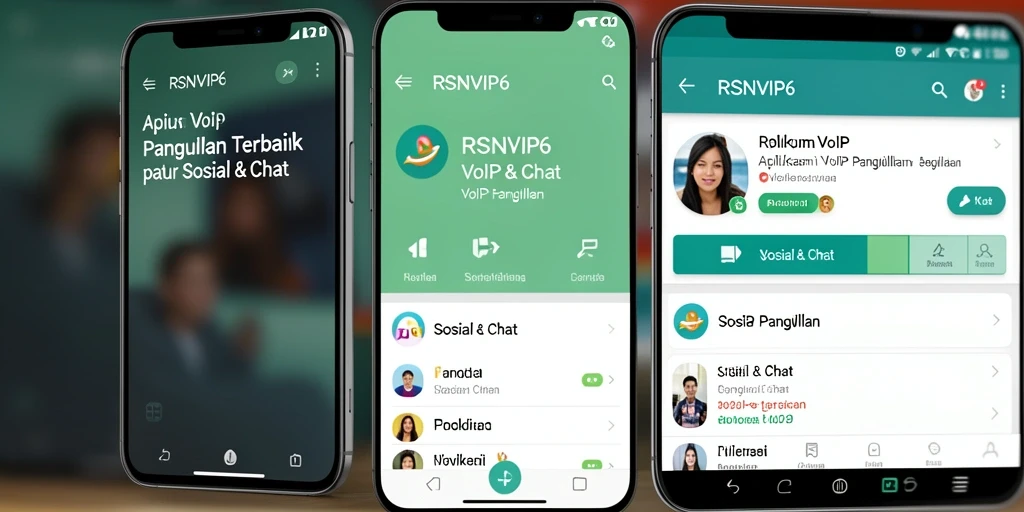 Tampilan antarmuka RSNVIP6 saat melakukan VoIP Panggilan.
