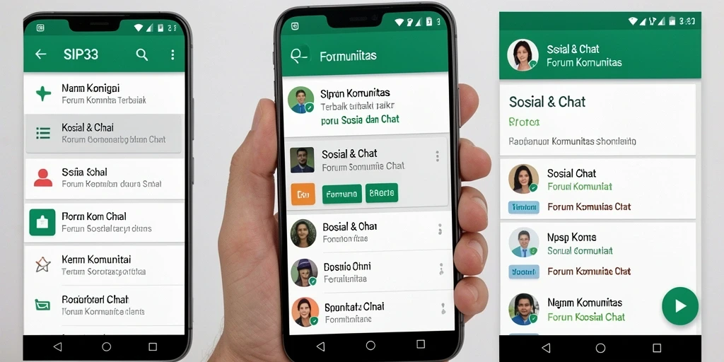 Antarmuka aplikasi SIP33 yang user-friendly dan menarik.