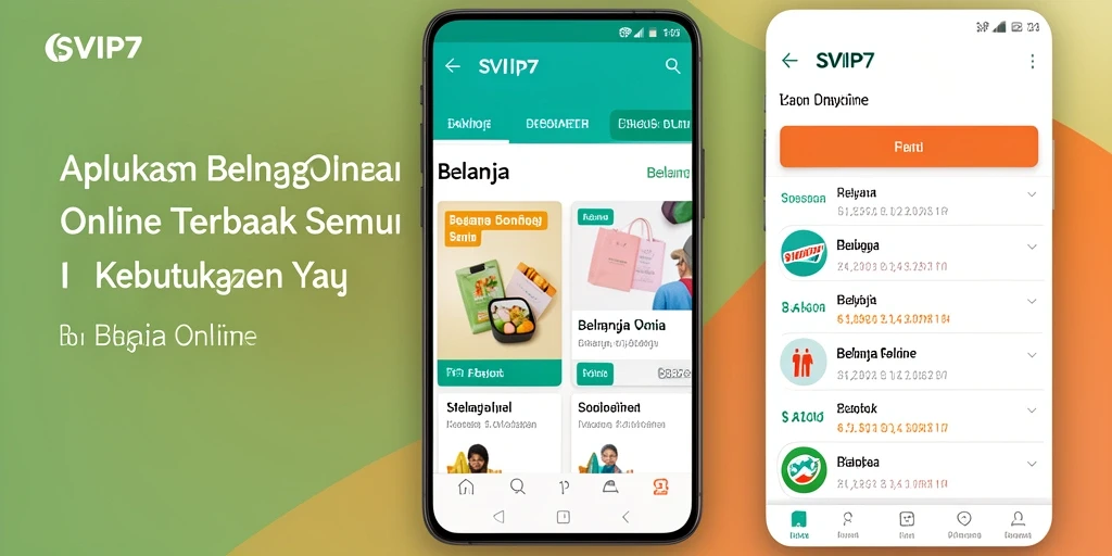 Antarmuka aplikasi SVIP7 yang intuitif untuk belanja online.