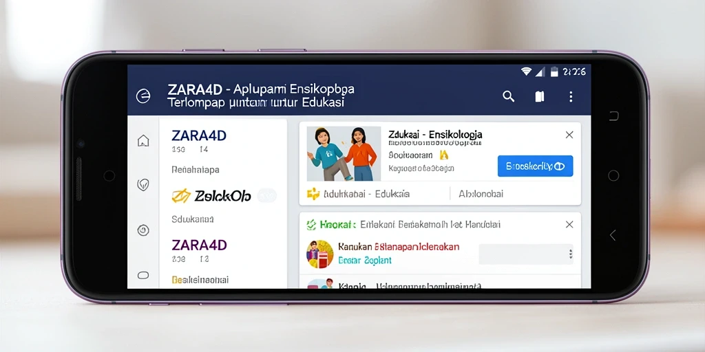 Antarmuka ZARA4D menampilkan fitur-fitur Ensiklopedia yang lengkap.