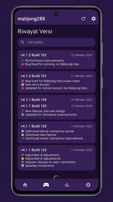 Riwayat Versi Mahjong288 untuk Pengguna Android